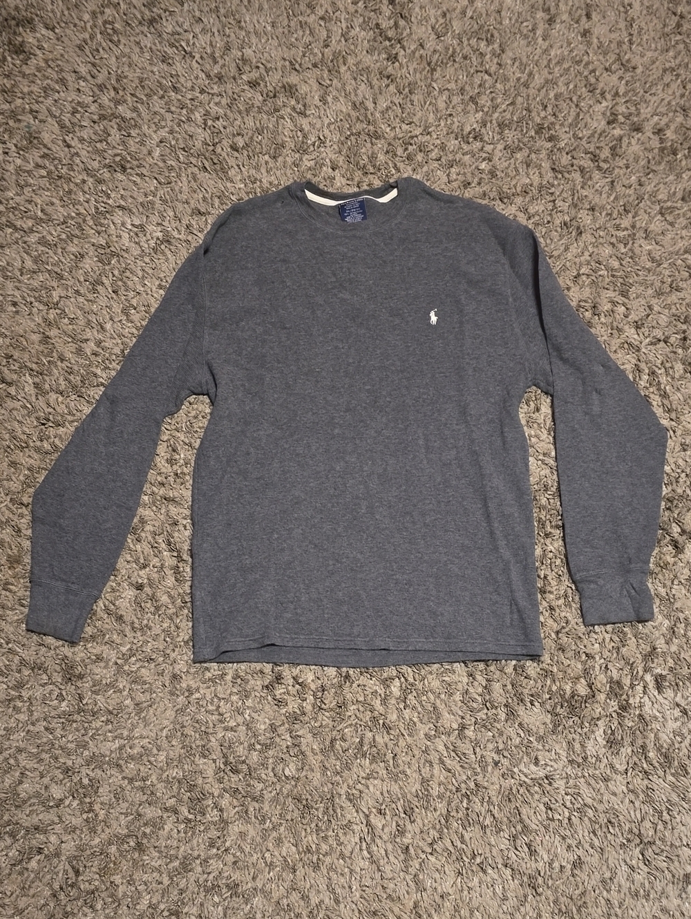 Polo by Ralph Lauren Charcole Grey Long-Sleeve Thermal Shirt